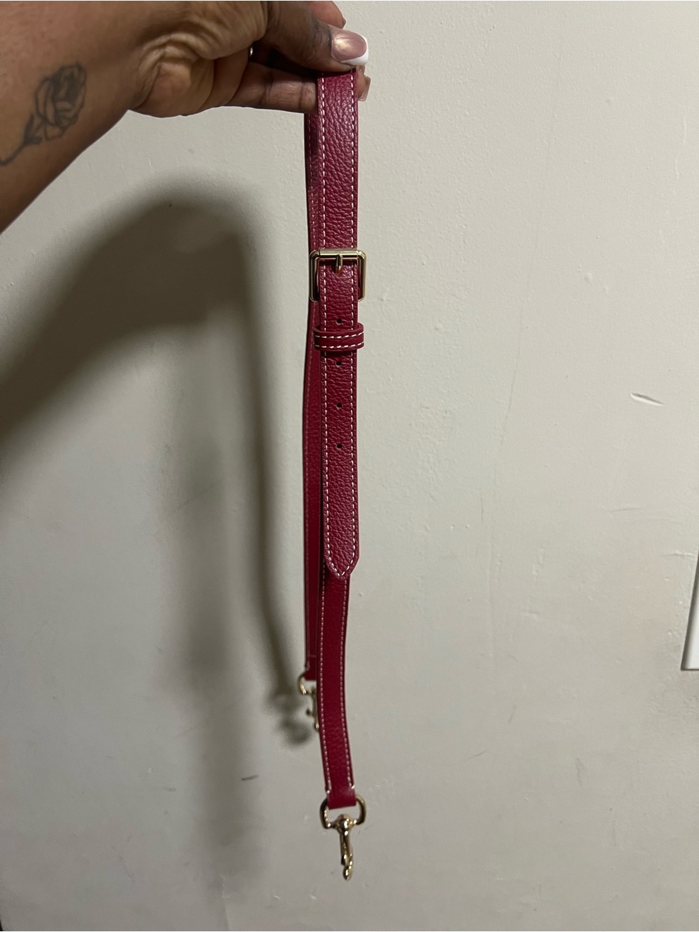 Dooney & Bourke Lucca Satchel in Cranberry - Picture 5 of 5